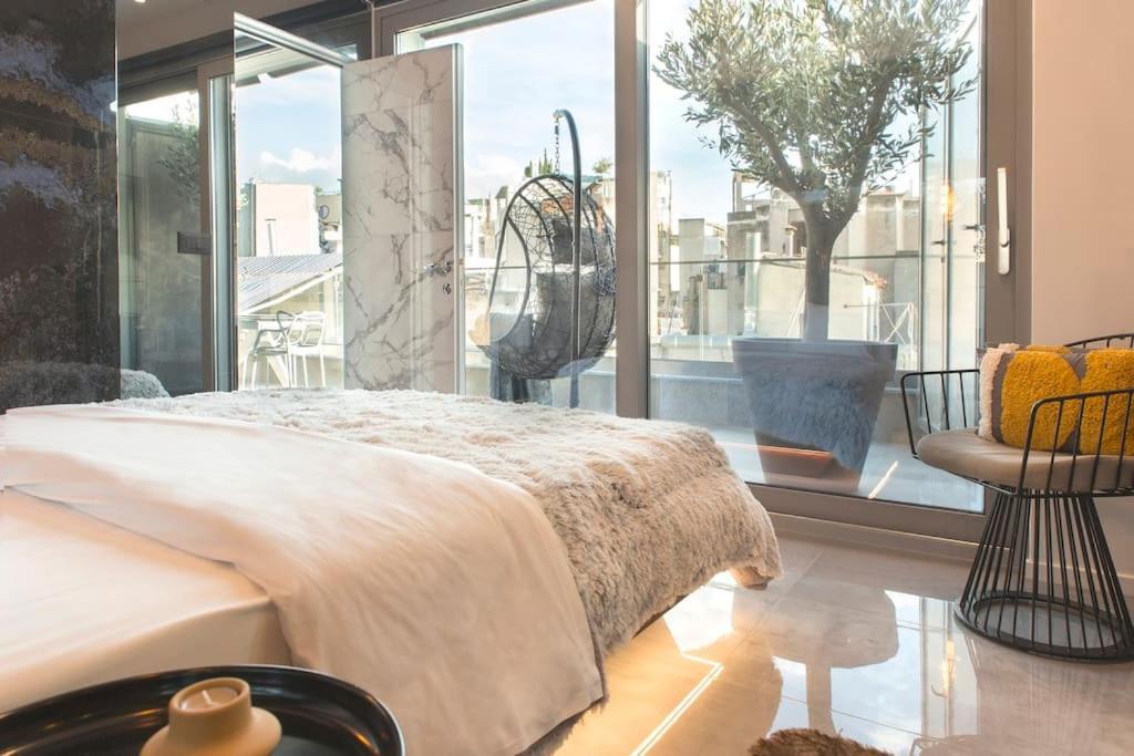 Luxury Acropolis View Apartment-Living Stone Black Pearl Athens Exterior photo